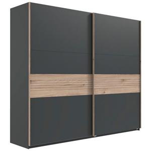 Fresh To Go Schwebetürenschrank Tirol aus Holzwerkstoff mit Massivholz Bauchbinde