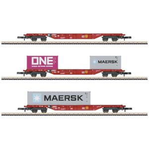 Märklin 82640 Z 3-delige set containerdraagwagens Sgns 6 van de DB AG