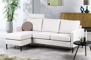 NADUVI Collection 3-zitshoekbank Denisa links/rechts met hoofdsteun | 