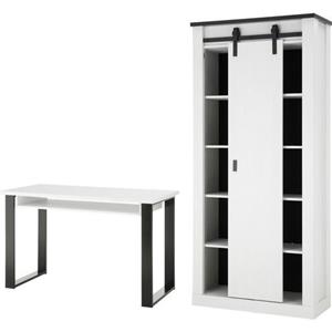 Home affaire Kastenset Sherwood Kantoormeubelenset, met schuurdeurbeslag van metaal, breedte ca. 220 cm (2 stuks)