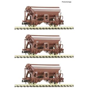 Fleischmann 830358 N set van 3 zwenkdakwagens van de DB AG