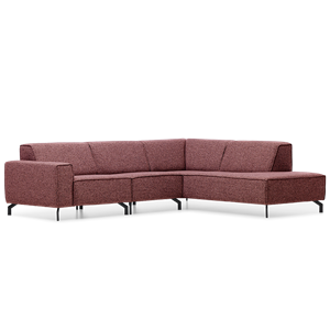 Prominent Hoekbank Livorno Donkerrood Stof