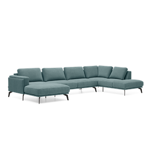 Prominent Hoekbank Panama Blauw Stof