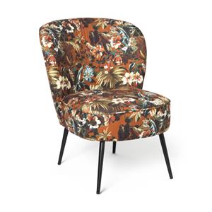 Xenos Fauteuil Frida - gebloemd - 77x69x60 cm