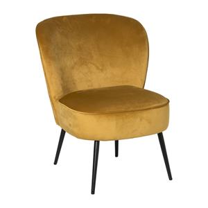 Xenos Fauteuil Frida - geel - 77x69x60 cm