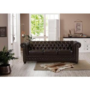 Home affaire Chesterfield-Sofa "Rysum", Chesterfield-Optik, in 2 Bezugsqualitäten, 2 Ausf. schnell lieferbar