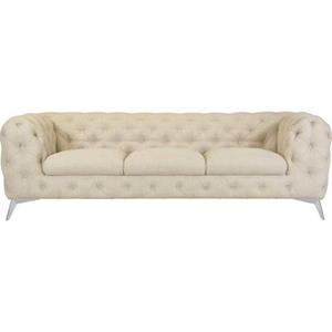 Leonique Chesterfield-Sofa "Glynis", aufwändige Knopfheftung, moderne Chesterfield Optik, Fußfarbe wählbar