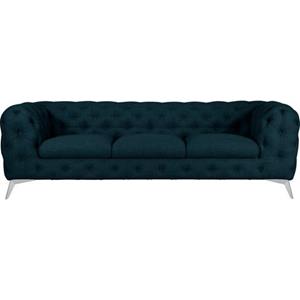 Leonique Chesterfield-Sofa "Glynis", aufwändige Knopfheftung, moderne Chesterfield Optik, Fußfarbe wählbar
