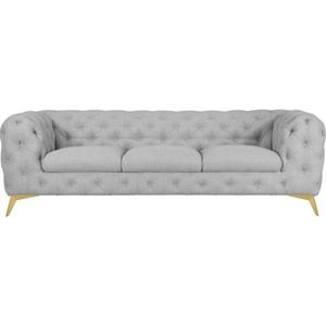 Leonique Chesterfield-Sofa "Glynis", aufwändige Knopfheftung, moderne Chesterfield Optik, Fußfarbe wählbar
