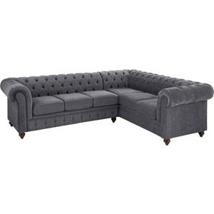 Home affaire Chesterfield-Sofa "Chesterfield", mit Knopfheftung, auch in Leder
