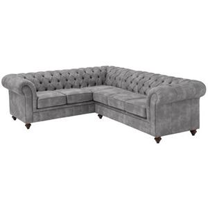 Home affaire Chesterfield-bank CHESTERFIELD met knoopsluiting, ook in leer