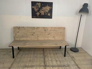 Het Steigerhouthuis Bank Industrieel Steigerhout - 170 x 55 x 85 cm