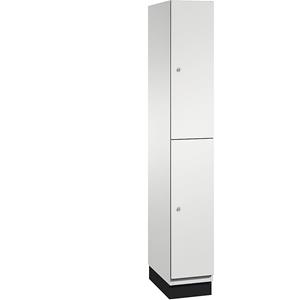 C+P CAMBIO vakkenkast met kledingstang, 2 vakken, kastframe lichtgrijs / deur lichtgrijs, breedte 300 mm