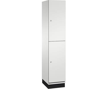 C+P CAMBIO vakkenkast met kledingstang, 2 vakken, kastframe lichtgrijs / deur lichtgrijs, breedte 400 mm