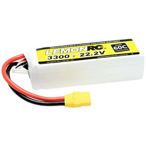 LemonRC LiPo accupack 22.2 V 3300 mAh Aantal cellen: 6 60 C Softcase XT90