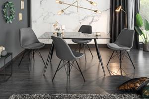 Invicta Interior fauteuil Scandinavia Meesterwerk grijs fluweel/ 43062