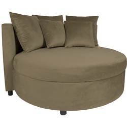PTMD Collection Fayen Velvet Sand fauteuil half round KD