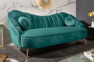 Invicta Interior Sofa Arielle 220cm Fluweel turquoise/ 40752