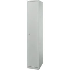 Schäfer Shop Select Garderobekast, 1 compartiment B 350 mm, 2 vakken, hoedenplank & kledingstang, afsluitbaar, lichtgrijs/lichtgrijs