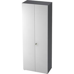 Kast TOPAS LINE, Garderobekast, 6 ordnerhoogten, B 800 mm, grafiet/wit