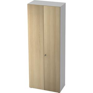Kast TOPAS LINE, Garderobekast, 6 ordnerhoogten, B 800 mm, wit/wilde eikenpatroon
