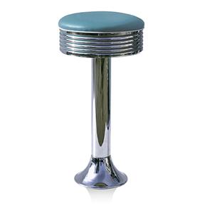 Fiftiesstore Bel Air Retro Bar Stool BS-27 Blue-Beton 77 cm