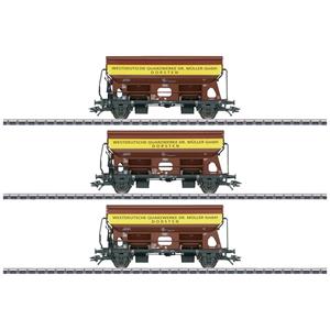 Märklin 46335 H0 3-delige set zwenkdakwagons Tdgs 930 Westdeutsche kwartwerken van de DB