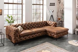 Invicta Interior Hoekbank Modern Barok antiek bruin OT rechts/ 40667