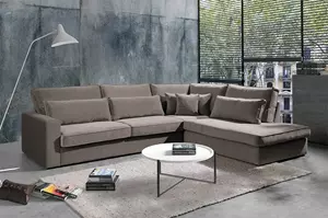 WOONENZO Hoekbank Saint - velvet - taupe - rechts