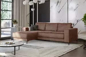 WOONENZO Hoekbank Fleur - cognac - links