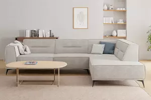 WOONENZO Hoekbank Sorento - beige - rechts