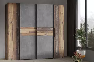 WOONENZO Kledingkast Kalix - houtlook (200 cm)