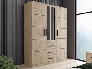 Mobistoxx Kledingkast KONSTANTINOS 3 deuren 3 lades artisan eik