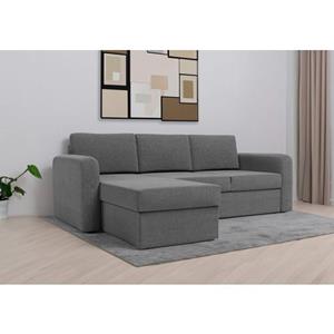 Home affaire Ecksofa "Delaware", ausziehbar, mit Bettfunktion und Stauraum