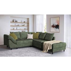 COLLECTION AB Ecksofa "30 Jahre Jubiläums-Modell Lille", mit Hocker, Recamiere beidseitig montierbar, in Teddy-Optik