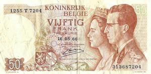 Munt-Online Bankbiljet 50 francs 1966 Zeer Fraai