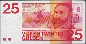 Munt-Online Bankbiljet 25 gulden 1971 Pietersz Sweelinck Prachtig