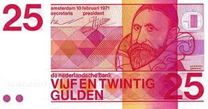 Munt-Online Bankbiljet 25 gulden 1971 J. Pietersz Sweelinck UNC
