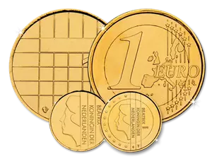 Munt-Online Gouden eerbetoon aan de allerlaatste Gulden en de allereerste NL Euro