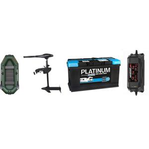 Amarew Kolibri boot +fluistermotor 48LBS + 100ah AGM accu + 10ah acculader
