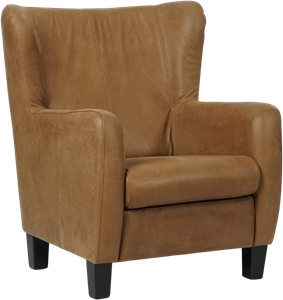 ShopX Leren fauteuil hug 391 bruin, bruin leer, bruine stoel
