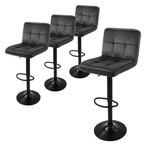 ML-Design Set van 4 barkrukken Abigail velvet | 