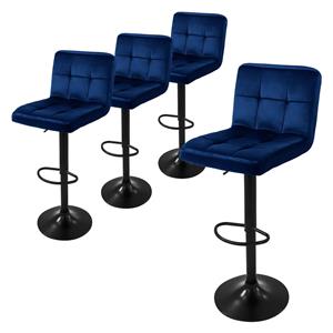 ML-Design Set van 4 barkrukken Abigail velvet | 