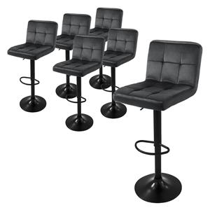 ML-Design Set van 6 barkrukken Abigail velvet | 