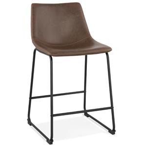 KokoonDesign Counter chair Puls kunstleer bruin design kruk
