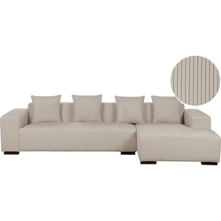 BELIANI Hoekbank corduroy beige linkszijdig LUNGO