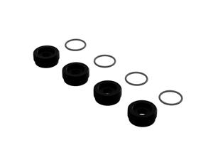 Arrma RC Arrma - Front Hub Nut Includes O-Rings, Aluminum, Black (4) (ARA330775)