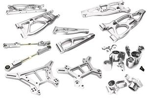 Integy Billet Machined Alloy Suspension Kit, silver - Arrma Kraton 6S BLX