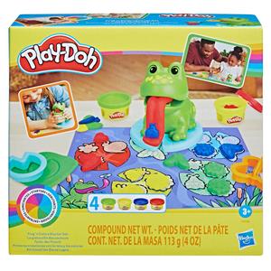 Hasbro F69265L0 - Play-Doh Farbi, der Frosch, Frosch-Set mit 4 Dosen und Zubehör, Knetset
