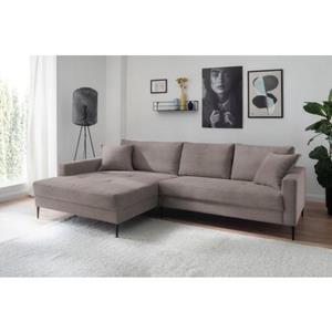 Trends by HG Ecksofa "SUMMER", in Cord-Stoff mit Metallfuß, wahlweise mit Kopfstützen